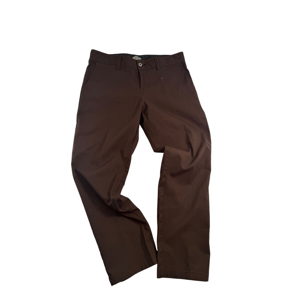 Dickies Skateboarding Flex Pants Mens 34x30 Brown Slim Straight Chino WPSK94CB